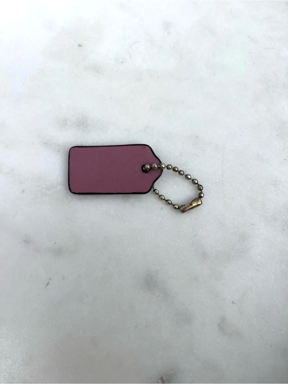 COACH Mini Leather Hang Tag, Lilac Purple